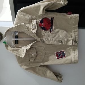 Toddler tan spiderman jacket